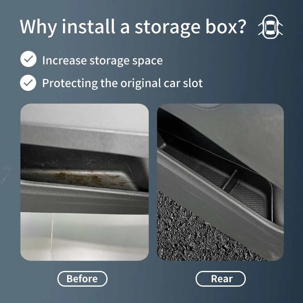 Smabee for Audi Q4 E-Tron 2021-2025 Door Side Storage Box TPE Front Rear Door Handle Organizer Tidying Car Accessories