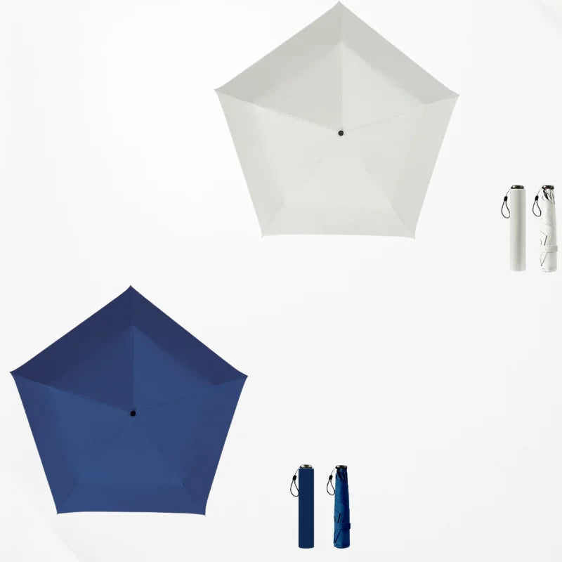 2-in-1 UV Protection Mini Folding Travel Umbrella, Ultralight Pocket Rain Umbrella, 1pc