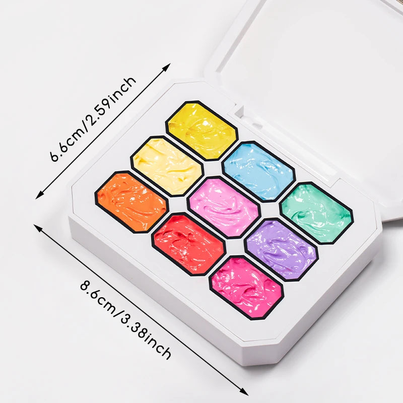 1-9Colors Candy Oil Painting 3D Sculpture Creative DIY Gel Soak Off Gel Nail Modeling Gel Carving Nail Texture Glue Soild