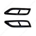 2PCS Gloss Black Exhaust Tail Pipe Cover for VW Tiguan MK2 R Line Facelift 2020-2024 Rear Bumper Muffler Trim Accessory