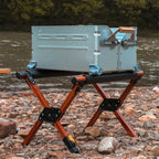 Outdoor Foldable Cooler Stand Camping Foldable Alloy Icebox Stand Mountaineering Support Rack Multi-Functional Non-Slip Stand