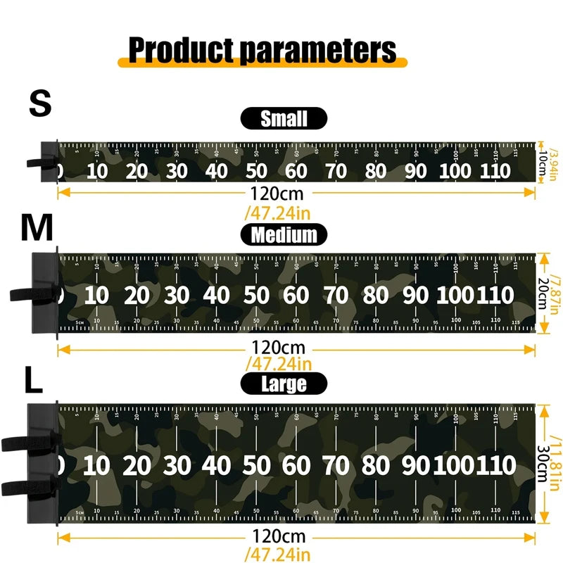 1pc 109.22cm Waterproof PVC Fishing Ruler - Durable Measuring Tape for Boats, Kayaks & Marine Use