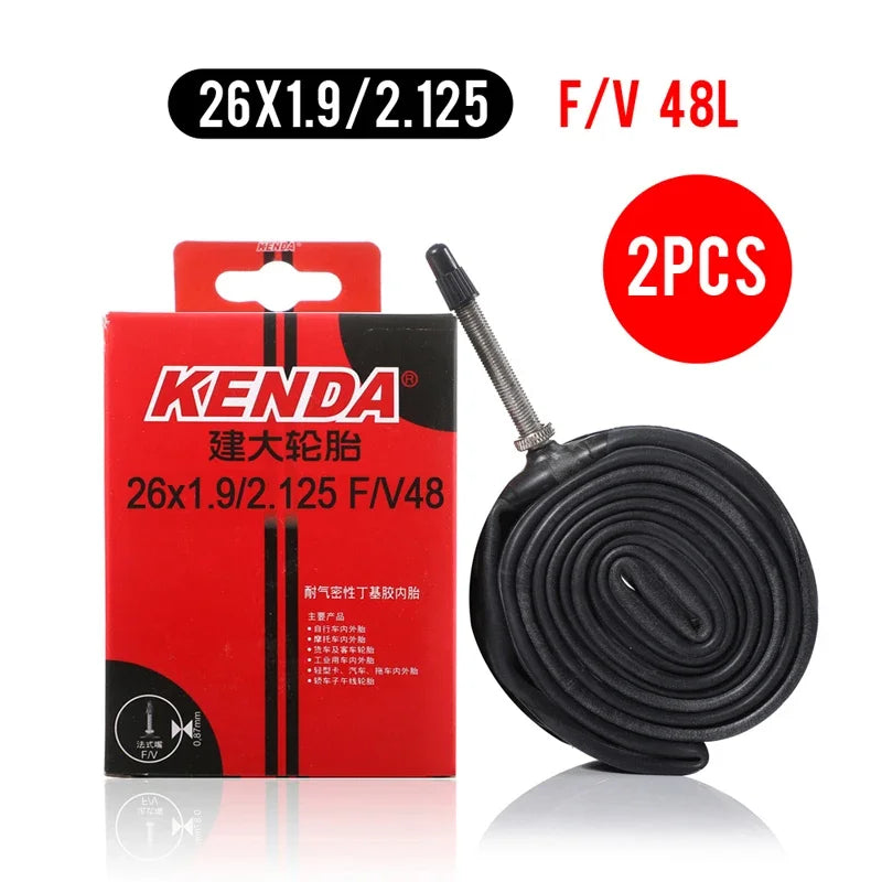 2PCS KENDA Bicycle Inner Tube MTB Bike Tires 26 27.5 29 Inches 1.5/1.75 1.9/2.125 2.3/2.4 AV FV Cycling Butyl Rubber Inner Tube