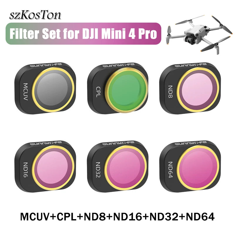 Filter Set for DJI Neo 2/Mini 5 Pro/mini 4 Pro/Filp ND MCUV CPL Filters Anti-glare Optical Glass Lens Accessories