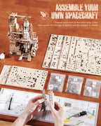 Robotime Rokr 3D Wooden Puzzle Space Shuttle Model Kits For Adults To Build STEM Toy Gift LKA02