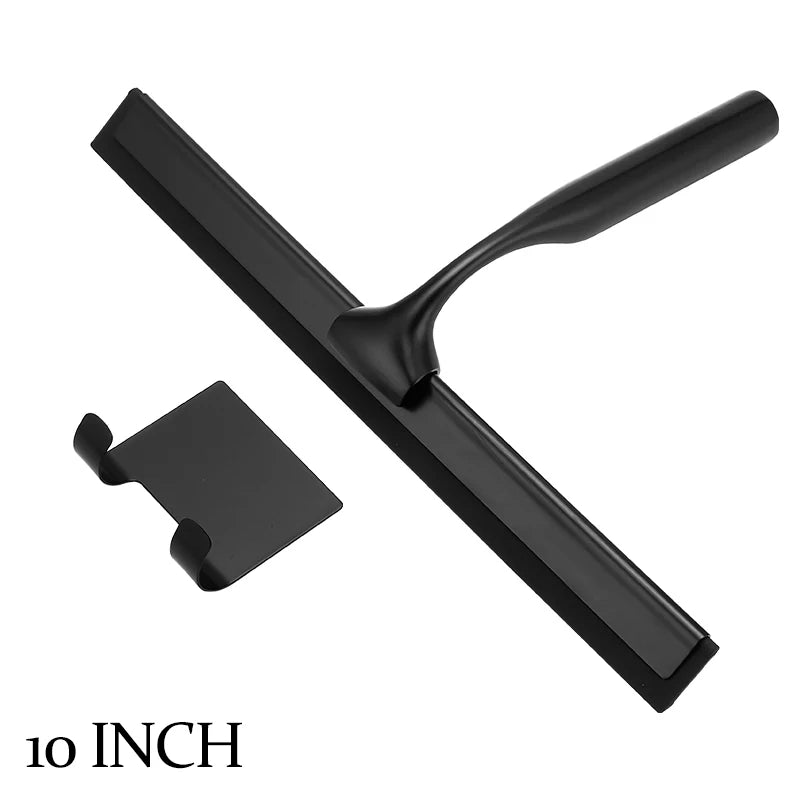 All-Purpose Shower Squeegee 10'' Golden Color Silicone Scrape Stainless Steel Handle Wiper Bathroom Mirror Glass Car Squeegee