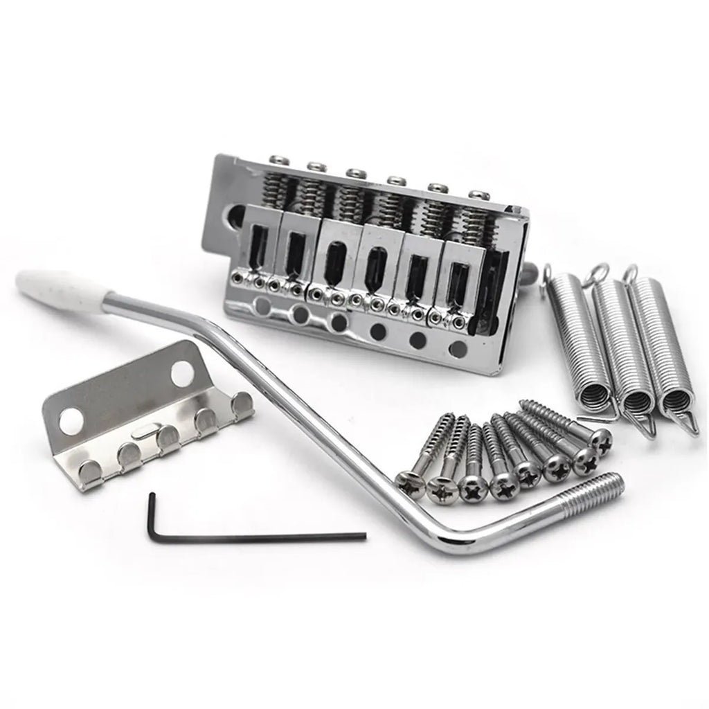 Miwayer 52.5mm Guitar Tremolo Bridge Vintage Saddle Steel Block Set for Fender Strat Squier Electric Guitar Available,Chrome