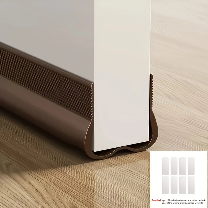 PVC Flexible Door Bottom Seal Strip Under Door Draft Stopper Weatherproof Soundproof Gap Cover Weatherstrip for Indoor Outdoor