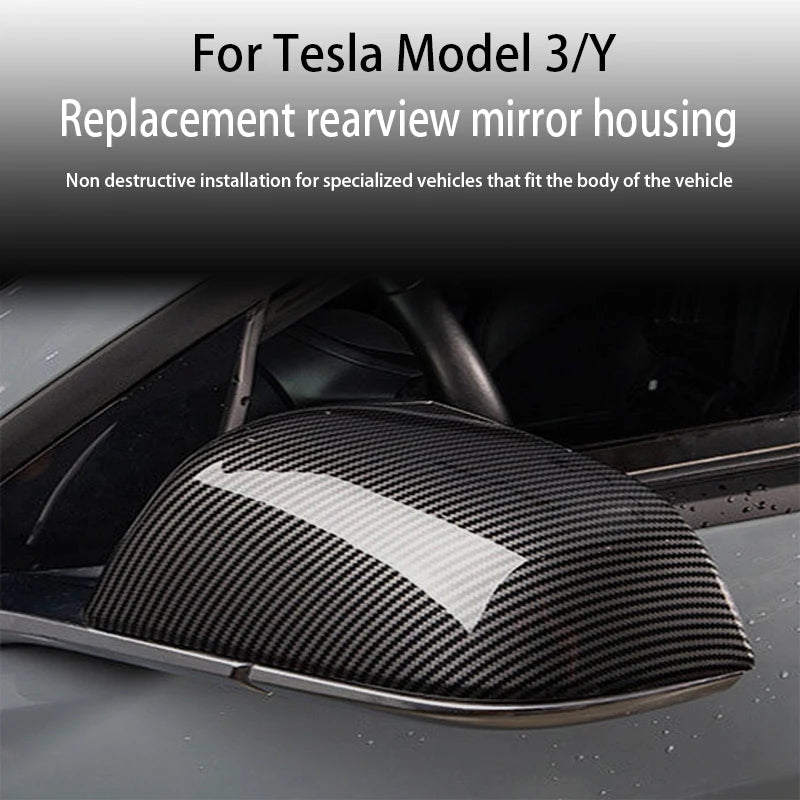 Rearview Mirror Cover Caps for Tesla Model 3 2017-2024 / Model Y 2020-2024, Color Options