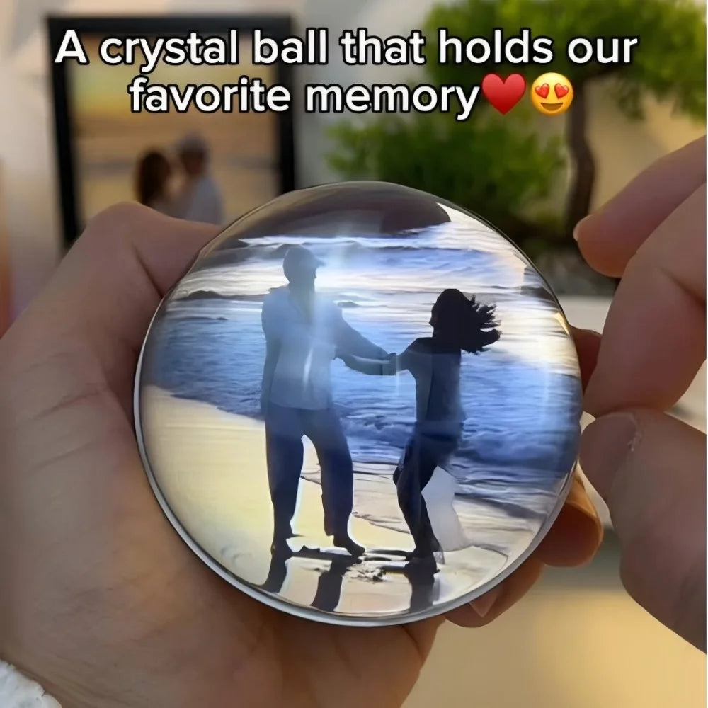 3D Video Crystal Ball DIY Memory Art Glass Ball Lamp Spherical Pixel Display 2.7inchs Screen 4GB Videos Player for Gift
