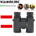 Visionking HD 8x32 Binoculars Professional Portable Bak4 FMC Waterproof High Power Outdoor Birdwatching Camping Hiking Telescope