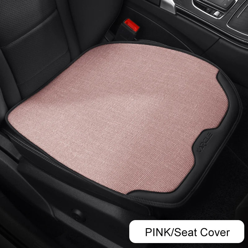 Car Seat Cover Linen Cotton Set Car Seat Cushion Soft Universal Seat Cushion Chair Protector Pads Auto Seats Cover Accessories