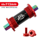 Ceramic Bearing Bicycle Bottom Bracket 68*103 107 110 113 119 122mm Square Titanium Axle Road Mountain Bike Central Axis BB Sets