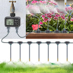 Dual Zone Independent Smart LCD Display Garden Watering Timer Atomization Spray Kit Mist Cooling System Irrigation Controller
