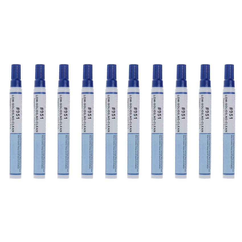 10ml Soldering Rosin Flux Pen 951 Low Solid Non clean DIY Kester Solder Power Cleaning free Welding Pen