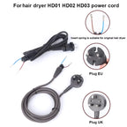 compatible supersonic hair dryer HD01/HD02/HD03/HD08 Power Line British/EU 220V substitute repair break upgrade accessories