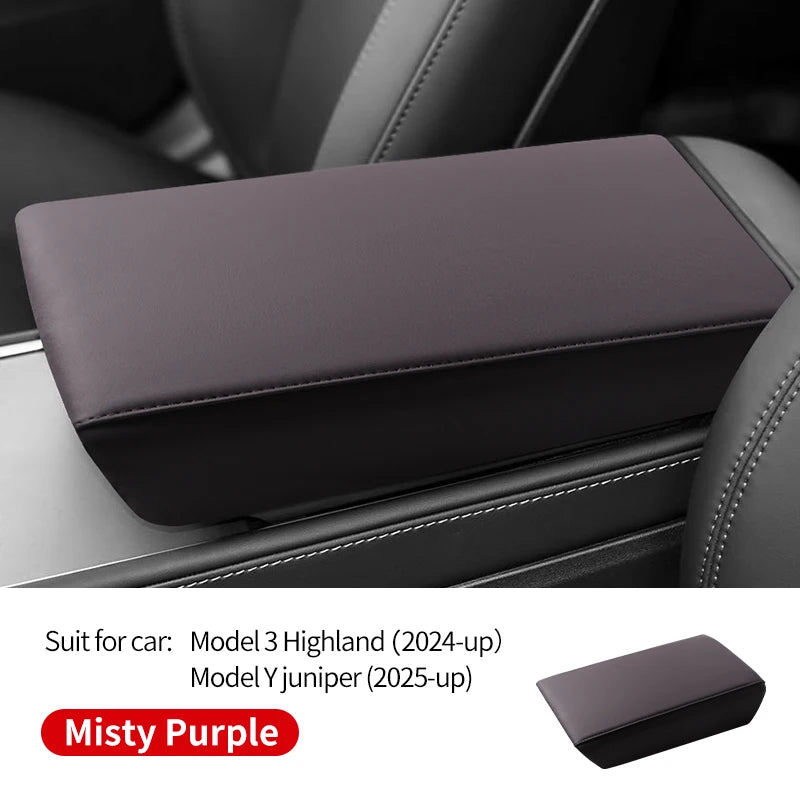 Car Center Console Armrest Pad  For Tesla Model 3 Highland / Model Y Juniper ABS Armrest Box Protective Cover Auto Accessories