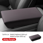 Car Center Console Armrest Pad  For Tesla Model 3 Highland / Model Y Juniper ABS Armrest Box Protective Cover Auto Accessories
