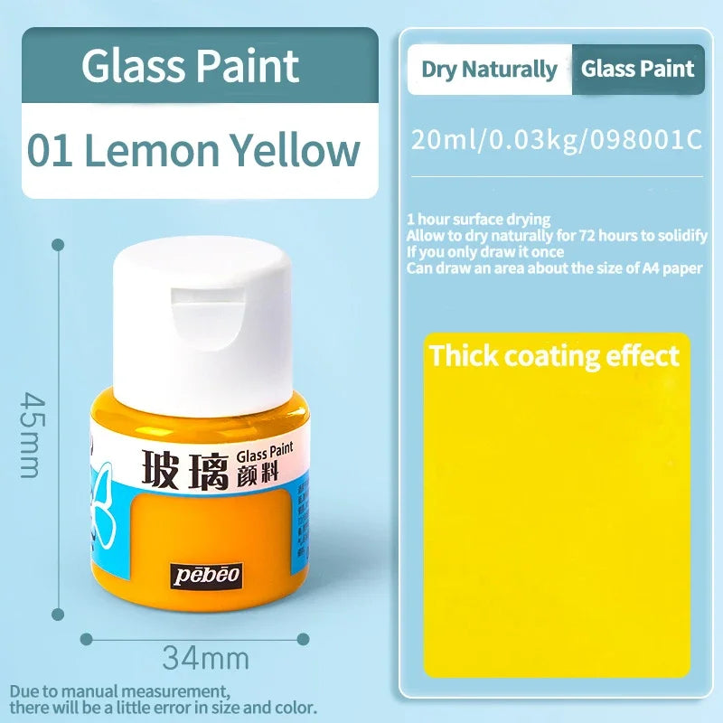 Waterproof Glass Paint 20/25ml Sun-Resistant Acrylic Paints For Artist Drawing Painting Pigment Hand Painted Glass Paint DIY