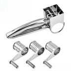 Hand Crank Rotary Cheese Grater Shredder, Stainless Steel Manual Kitchen Tool, 1pc