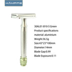 KAMPFE Traditional CNC Aluminum Metal Safety 30° Fixed Angle Razor Double Edge Manual Shaver for Close Shave Razor