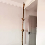 Cat climbing rope with hook ceiling wall mounted kitten scratching post climbing rope toy, suitable for indoor and outdoor cats