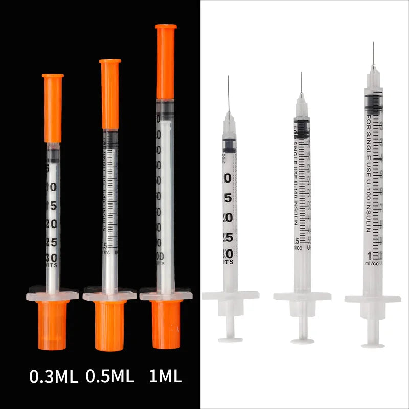 50/100Pcs Veterinary Injector Disposable Poultry Adjustable Continuous Syringe Vaccination Needle Livestock Pig Cow Pet Syringe