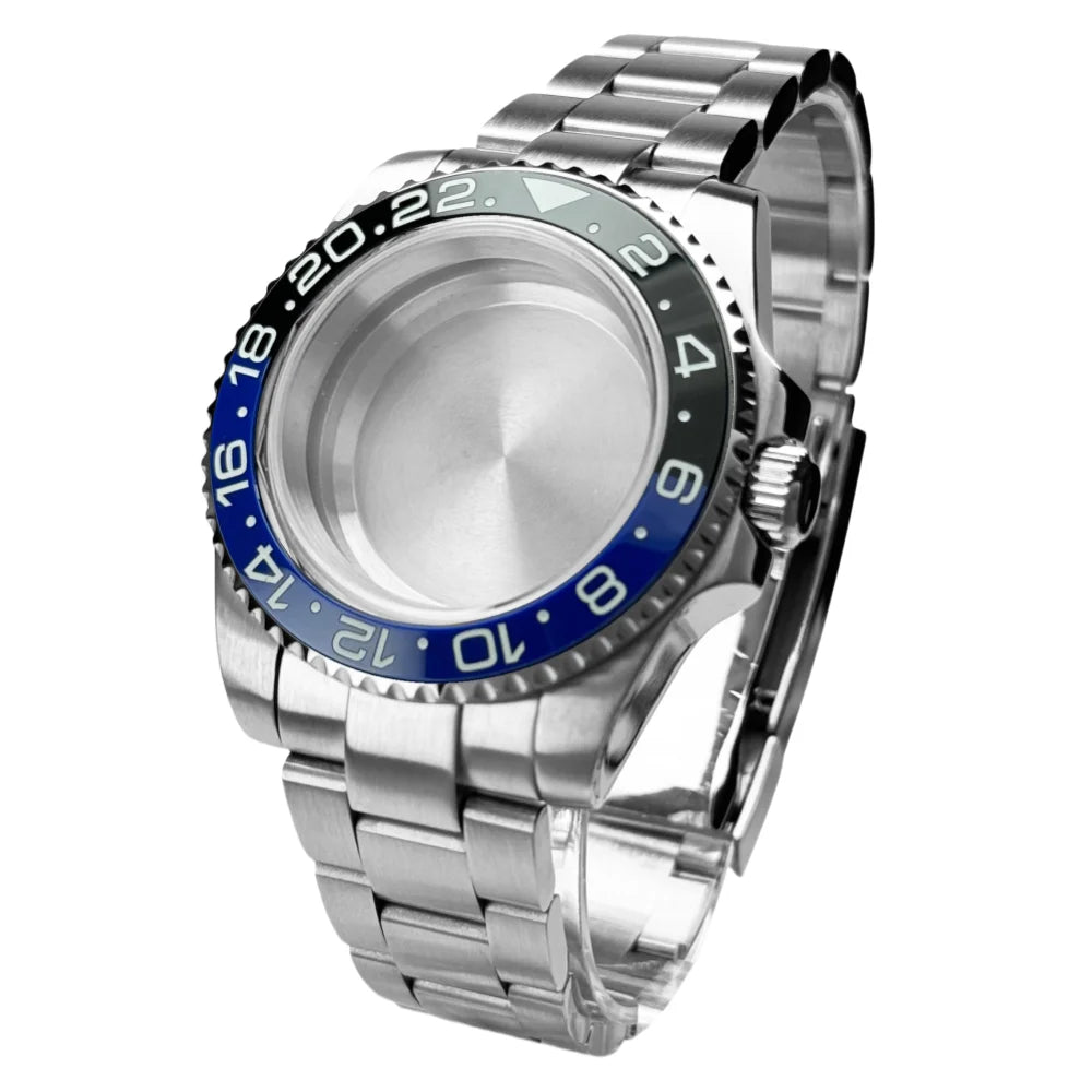 40mm 200m Waterproof NH34 NH35 NH36 Watch Case Accessories for Oyster Band SUB Watch Maker 120clicks BGW9 blue lume Bezel