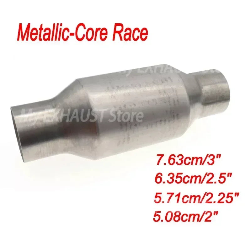 2" /2.25"/2.5"/3" 200 Cell High Flow Metallic-Core Race Catalytic Converter High Performance Sport Catalytic Converter Euro1