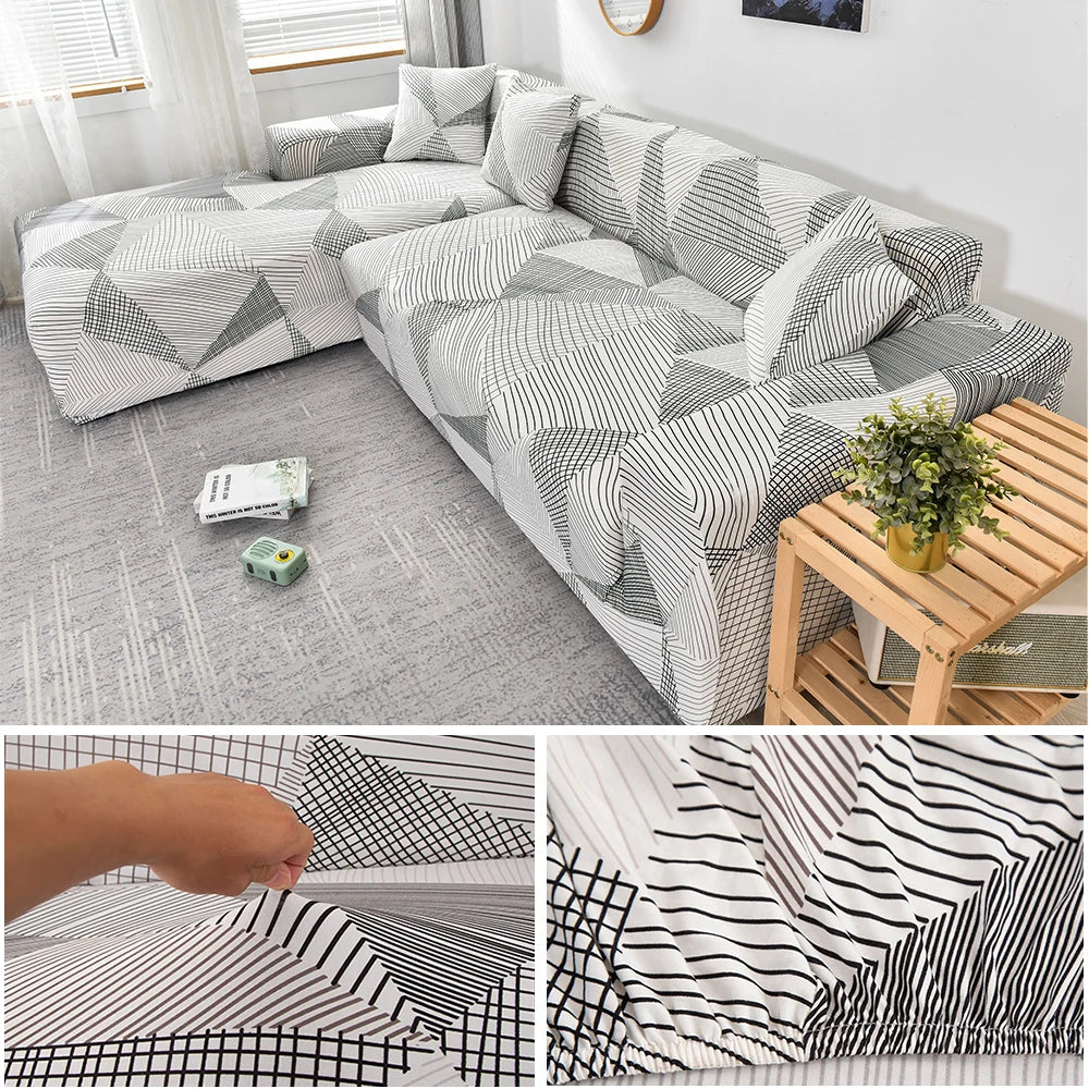 Sofa Cover for Living Room Stretch Printed Sofa Slipcover L shape Corner Sofa Covers funda sofa Elastic Couch Cover 1/2/3/4-seat
