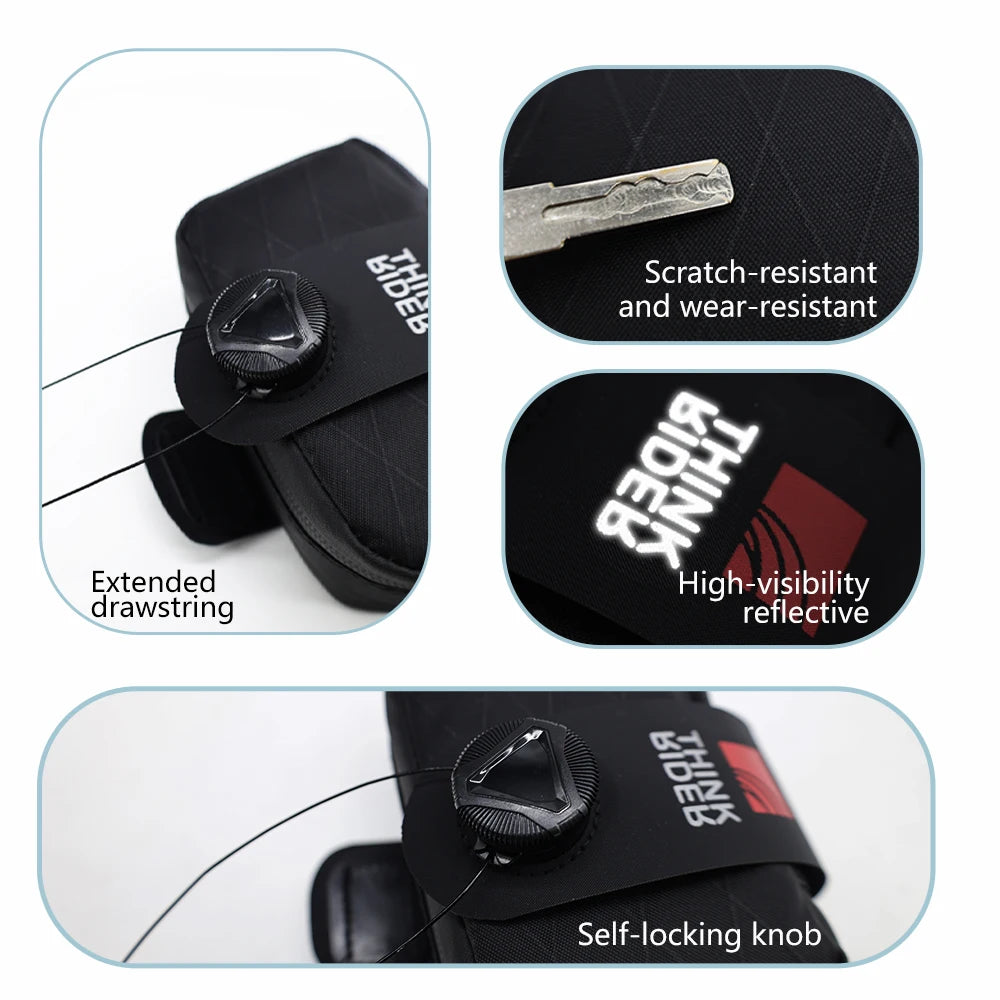 ThinkRider Bicycle Saddle Bag 0.4L Mini Portable Tail Bag MTB Road Bike Tool kit Repair Bag Reflective Cycling Accessori