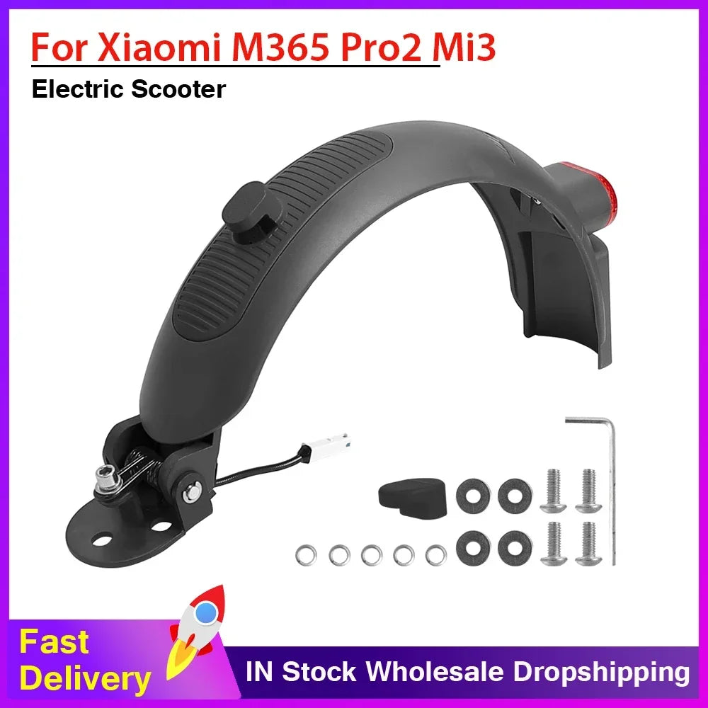 Aluminum Rear Fender Mudguard for Xiaomi M365/Pro/Pro2/1S/Mi 3 Electric Scooter, Red/Black