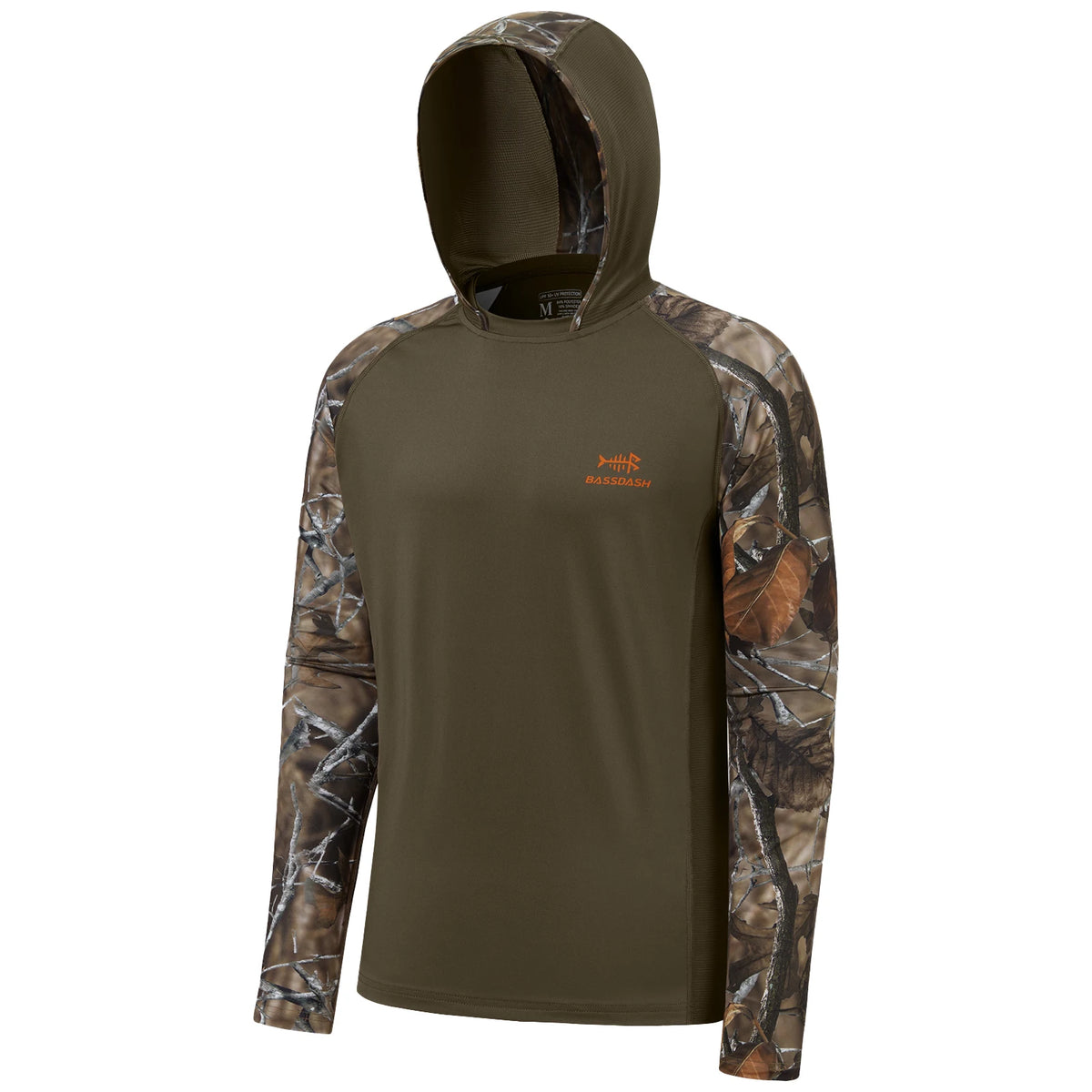 Bassdash Men’s UPF 50 Performance Fishing Shirt Cooling Hoodie Camo Long Sleeve  FS17M