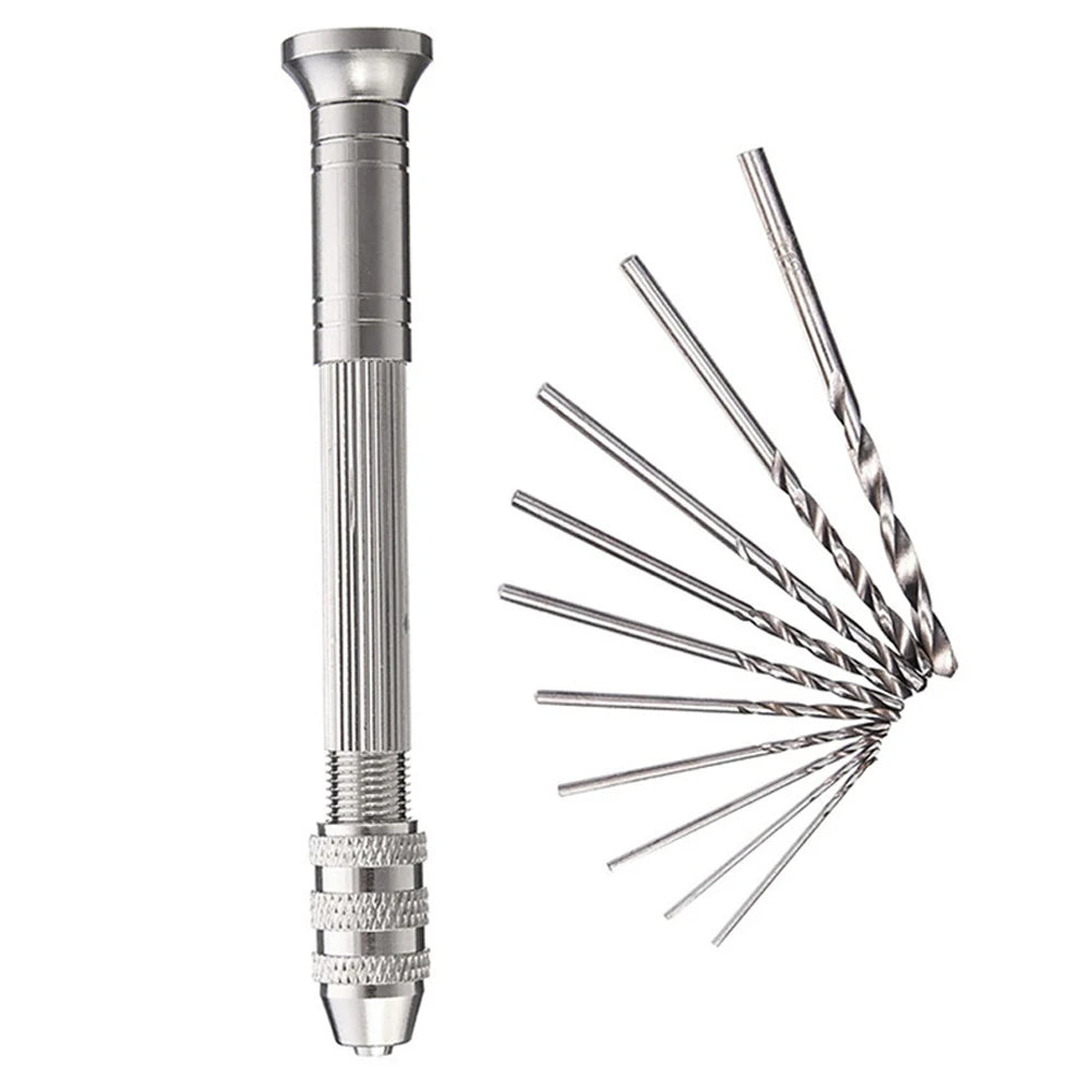 1/11pcs 0.3-3.2mm Mini Micro Hand Drill Woodworking Drilling Tools For Models Hobby Jewelers Drilling Rotary Tool DIY