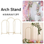 4/5/6/6.6/7.2FT Gold Wedding Arch Stand, Party Decor Balloon arch, Frame Backdrop Holder Bracket For Birthday Baby Shower