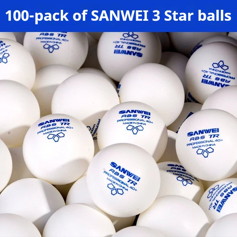SANWEI TR/RS/3S 3 Star Table Tennis Balls 40+ ABS New Material Seamed Durable Professional Ping Pong Balls Training 50/100pcs