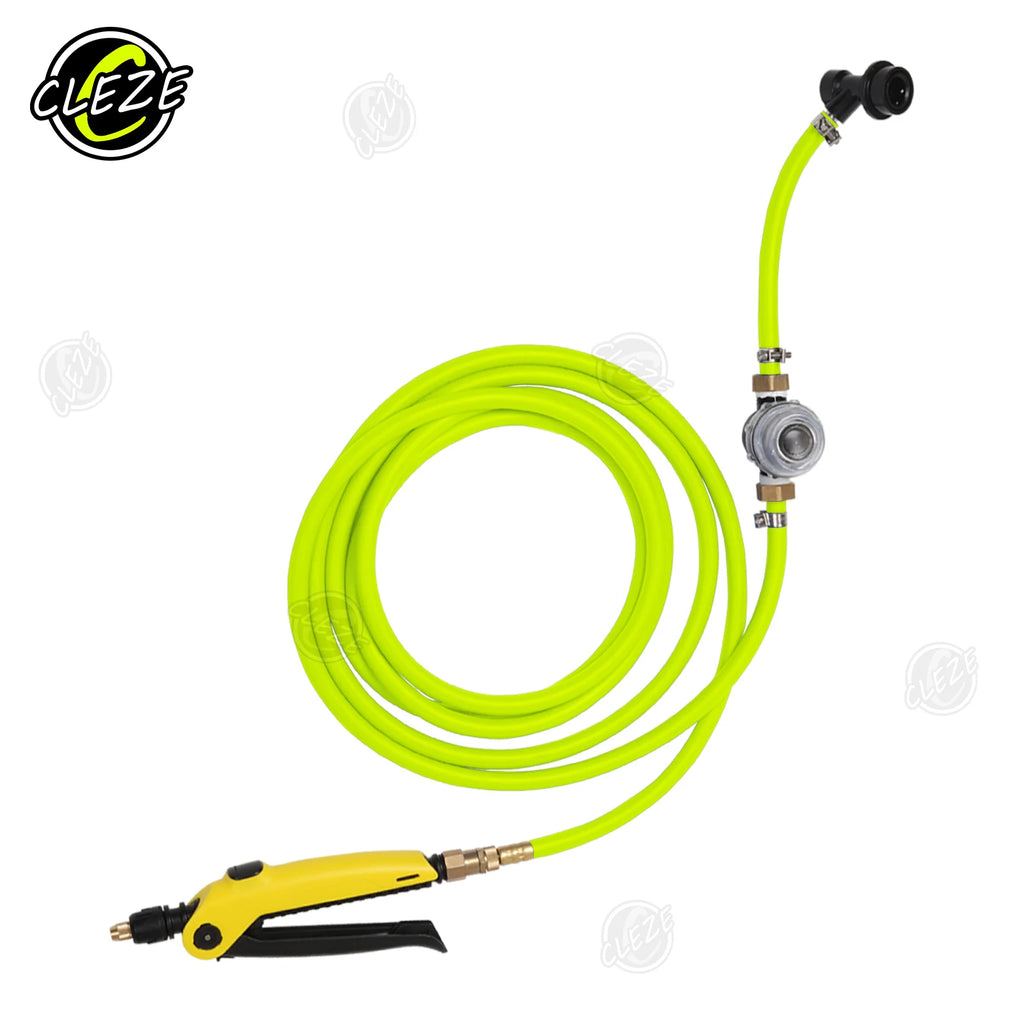 CLEZE 19 Feet High Pressure PPF Car Wrapping Wash Water Hose with Nozzle Spray Gun for Tint Spray Kegs