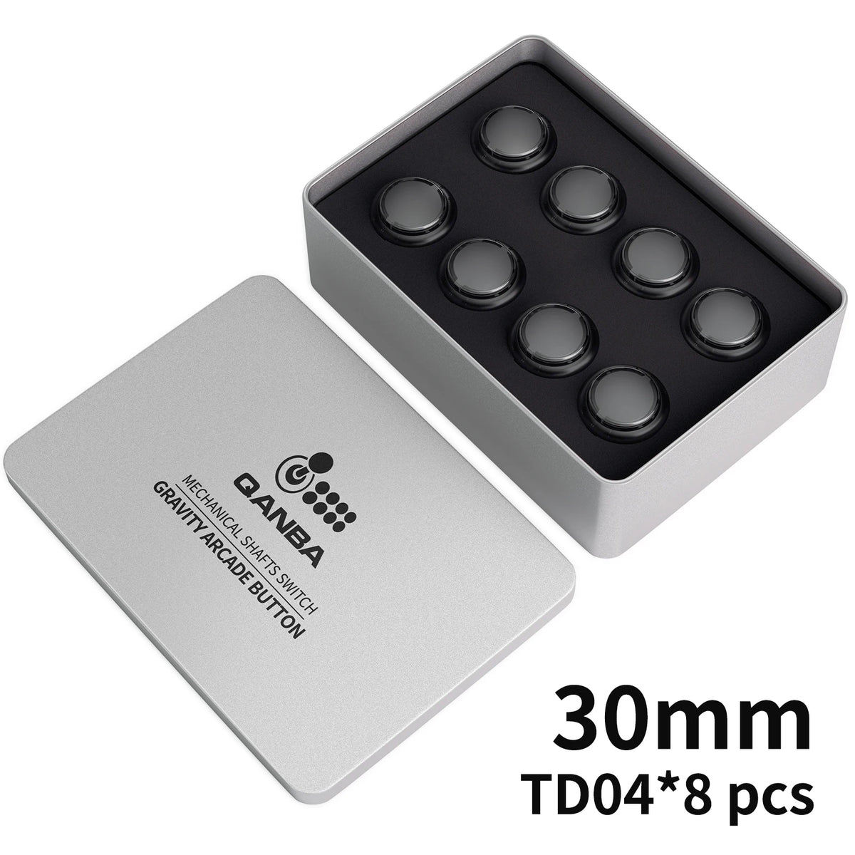 Qanba Gravity KT Arcade buttons Mute snap-in button Multiple trigger stroke adjustments 30mm Arcade Joystick DIY Parts (8Pcs)