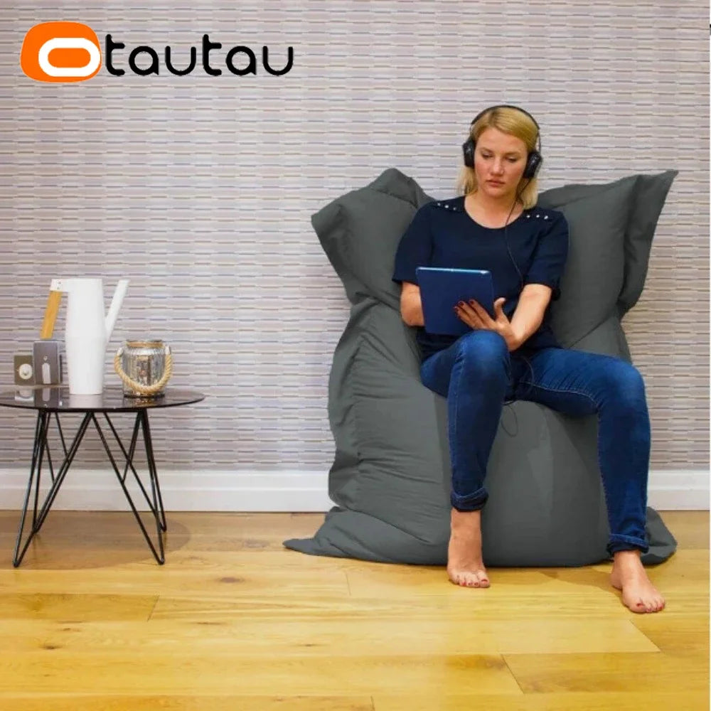 OTAUTAU Outdoor Bean Bag Pillowsac Cover Beach Swim Pool Floats Lounger Bed DD034【No Filler!Need To Buy Filler By Yourself !】