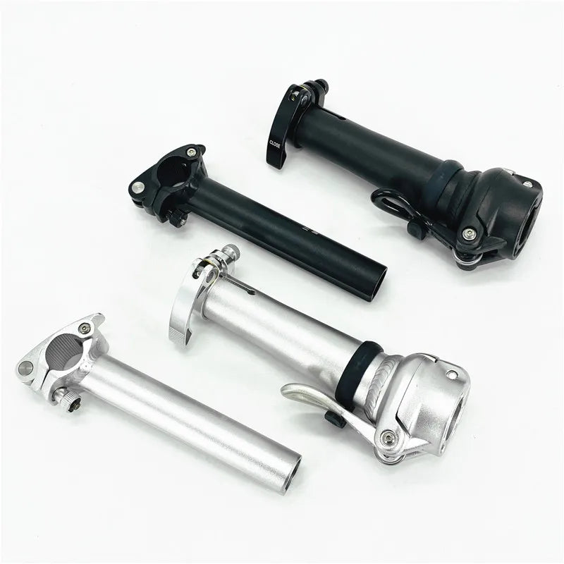 Litepro Folding Bike Telescopic Adjustable Stem 19-28cm Aluminum Alloy, Black or Silver