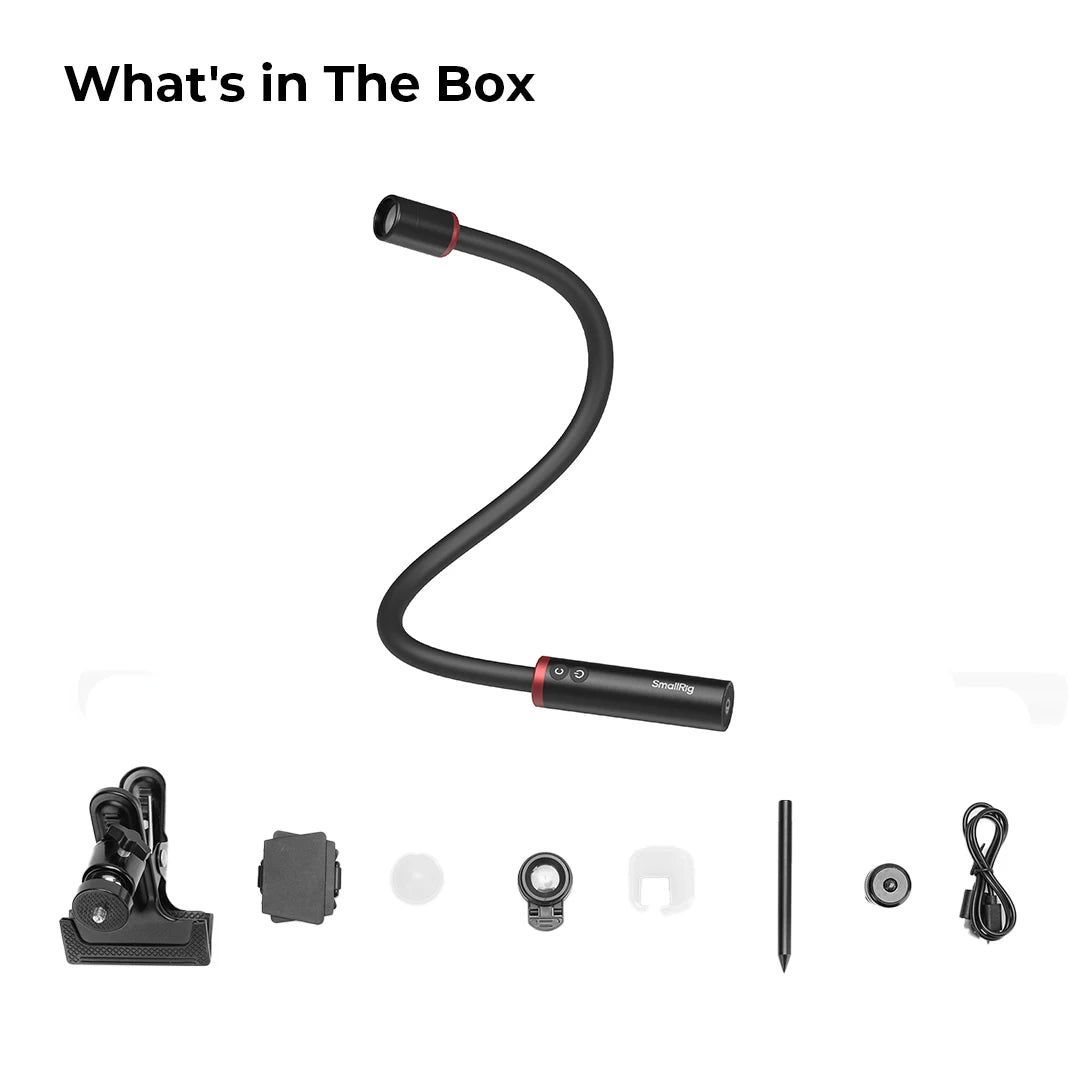 SmallRig RM 03 Macro Photography LED Light 5 Colors with Diffuser, Four-Leaf Barndoor Spotlight Stop Motion Animation Windproof