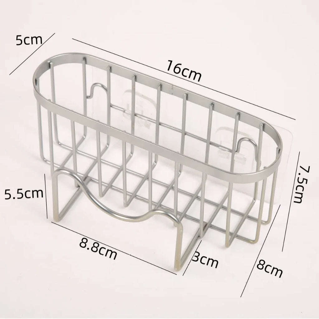 Suction Cups Sponge Drainer Rack Stainless Steel Sponge Holder Fast Drainage Easy-To-Clean Sink Sponge Stand Drain Holder