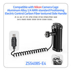 Camera Cage Top / Side Handle Grip With Trigger Shutter Control Cable for Sony Canon Nikon Fuji DSLR Carbon Fiber Grip Bracket