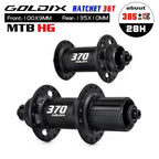 GOLDIX M370 36T Ratchet Bicycle Hubs 28 Hole J-Bend Spoke Center Lock Disc Brake Mountain Bike Hub HG/XD/MS 4pcs Seal Bearing
