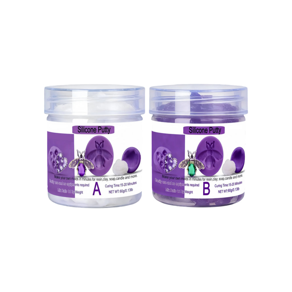 Sale Silicone Putty Kit for DIY Resin Mold Make Quick-Curing, 1:1 Mix, Reusable Mold, Ideal For Soap & Candle Making.
