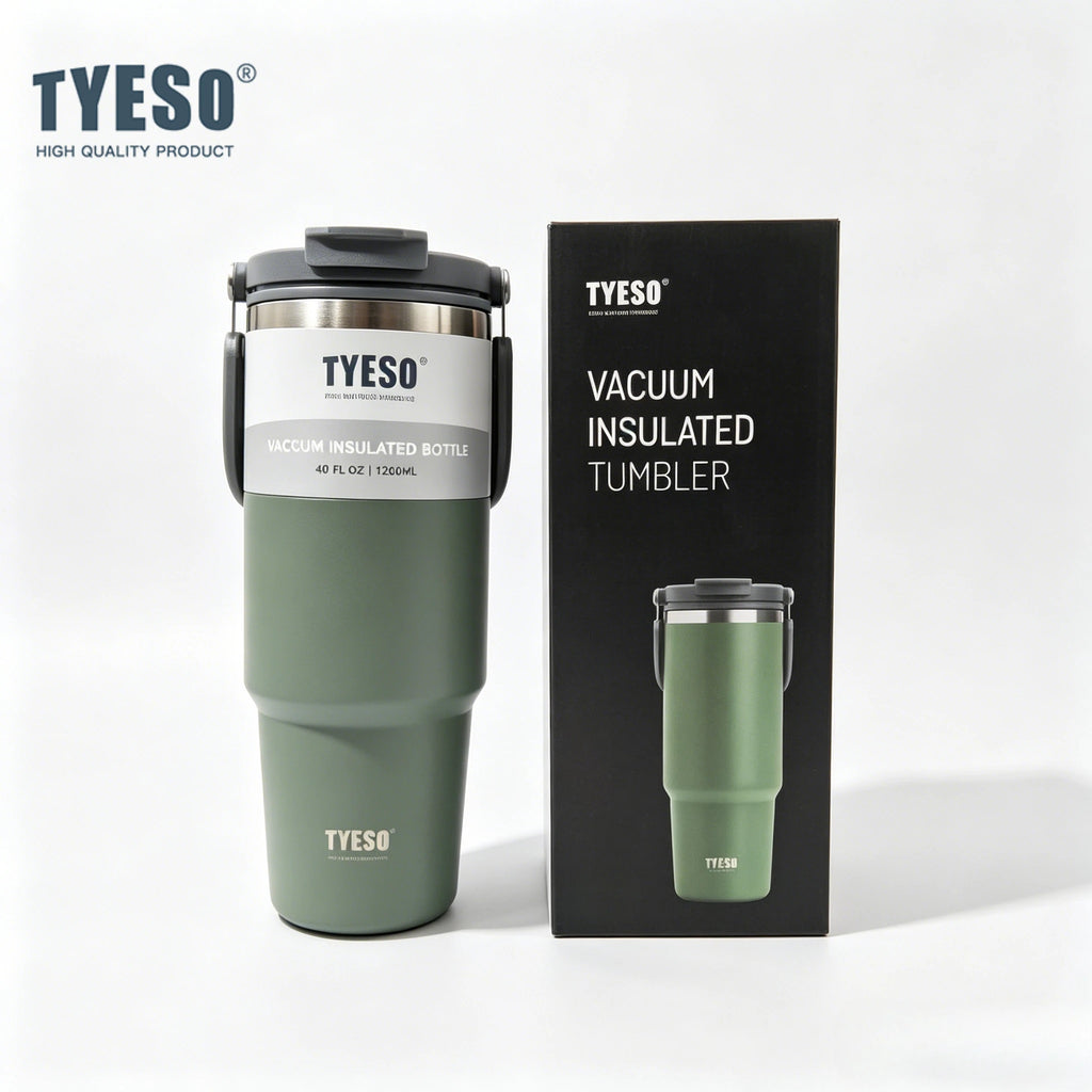 Tyeso 900ml Stainless Steel Insulated Travel Mug Tumbler with Lid, Black