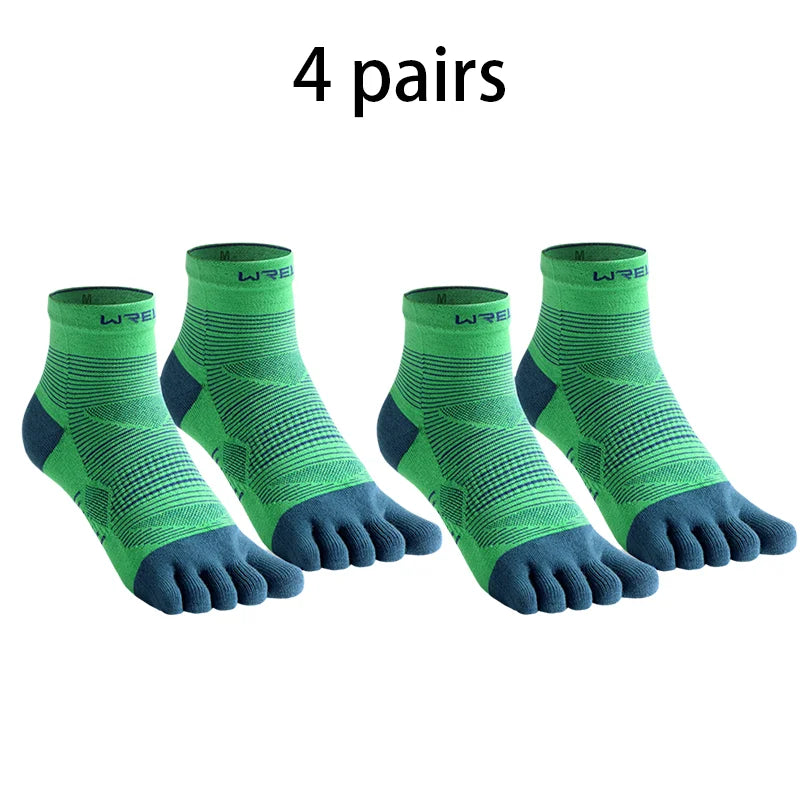 COOLMAX Five-Finger Socks High Performance Cushion Toe Socks Wicking Moisture Breathable Quick Dry Running Sport Socks