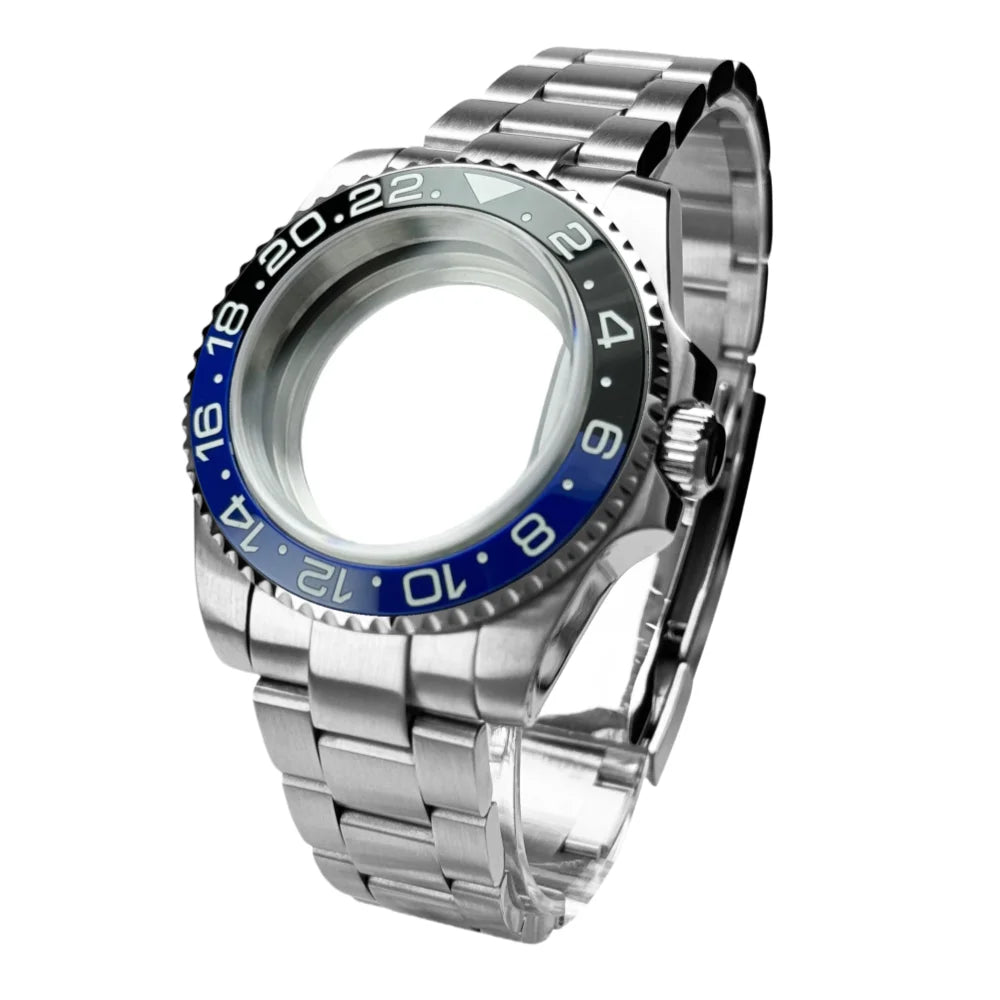 40mm 200m Waterproof NH34 NH35 NH36 Watch Case Accessories for Oyster Band SUB Watch Maker 120clicks BGW9 blue lume Bezel