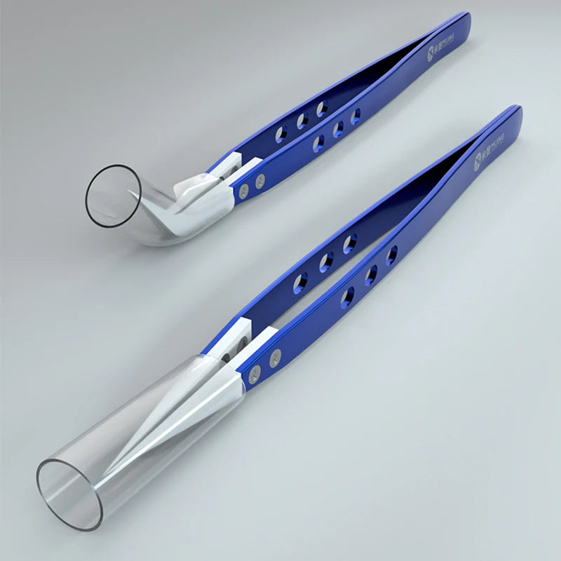 MIJING Anti-Static Insulated Tweezers, Ceramic Stainless Steel Tips, Bent or Sharp Point