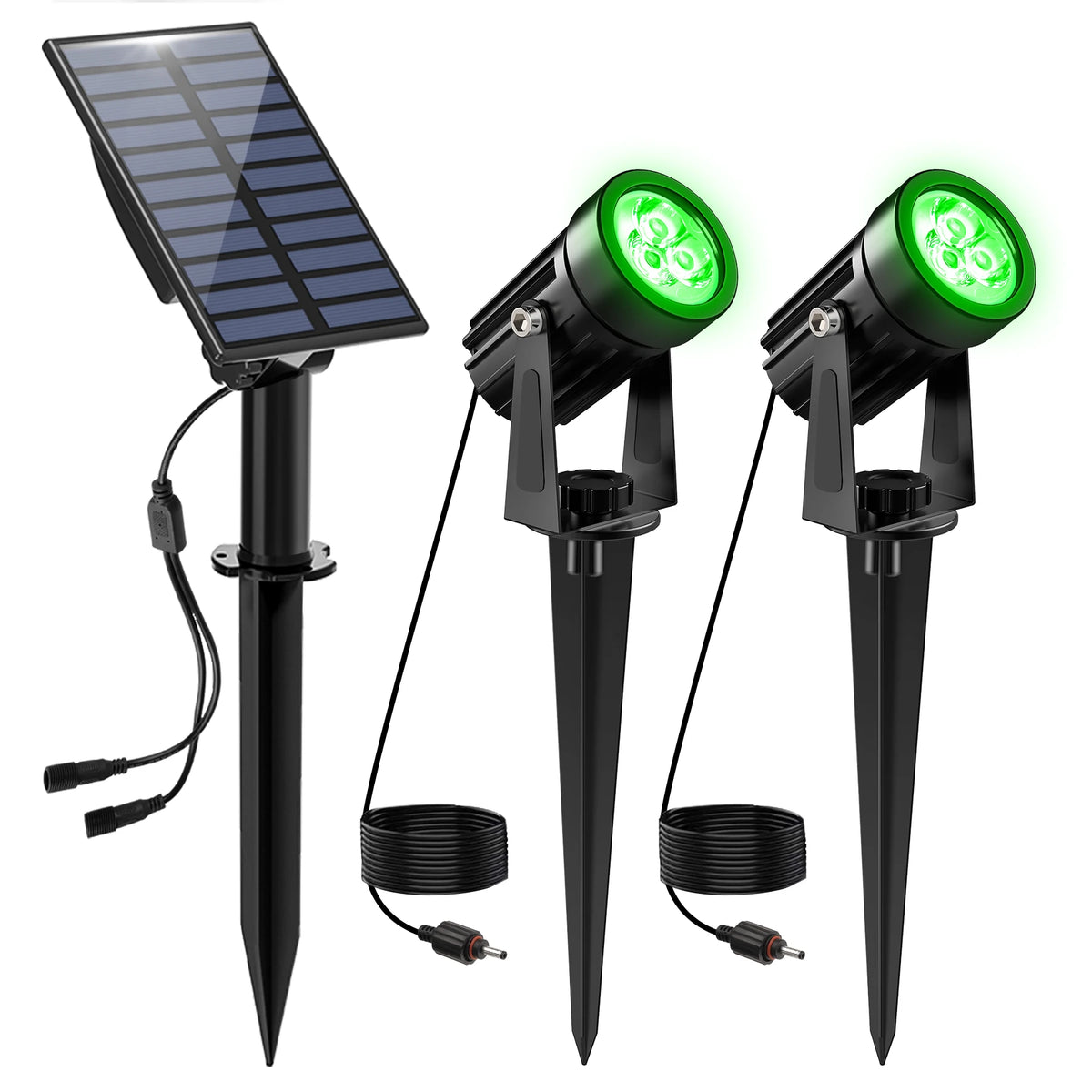 Super Bright Green Solar LED Light Outdoor Aluminum Solar Spotlight Solar Garden Light Outdoor IP65 Waterproof Solar Lawn Light